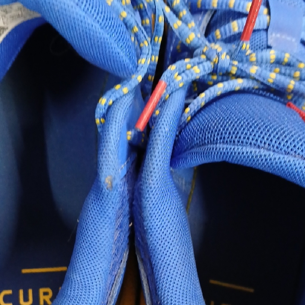 Size 12 Mens Under Armour Curry 3Z7 Basketball Shoes Warriors Blue Yellow - Picture 9 of 10